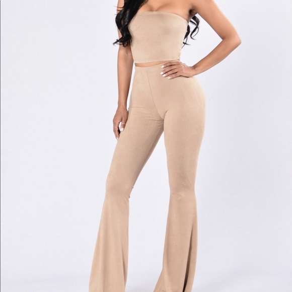 tan jumpsuit fashion nova